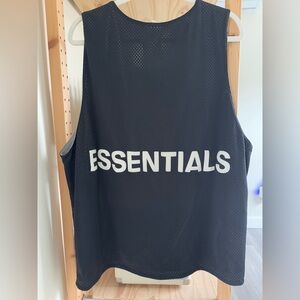 Rare Fog Essentials x Fear of God Black heavy mesh tank Men XL 100% Polyester